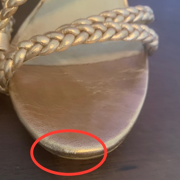 🔴Rose Gold “Alexa” Braided Strappy Heels - Picture 12 of 16